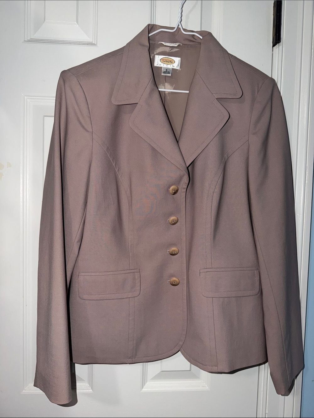 Talbots Mauve-Taupe Women's Button Front Blazer